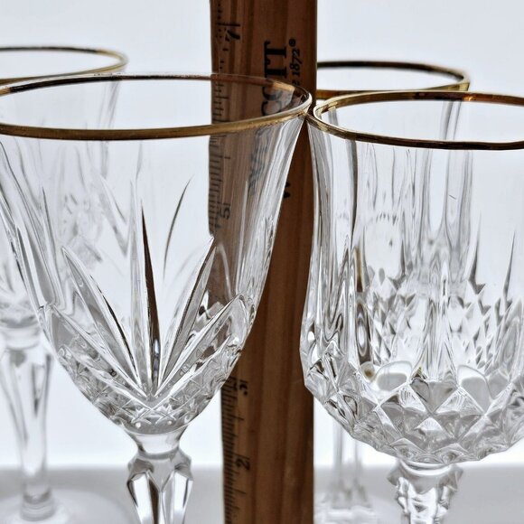 Mismatched Elegant Party Wine Glasses 4pc toasting glassware Longchamp Salzburg - Picture 12 of 12